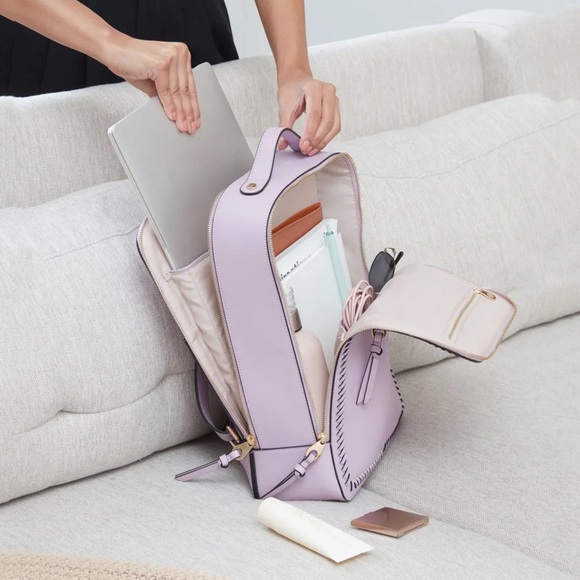 Calpak Kaya 15 inch Laptop Backpack in Lavender main image 14